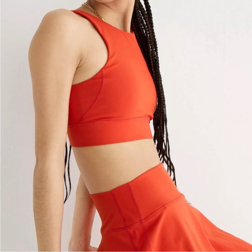 J. Crew Orange CloudStretch Moisture Wicking Sports Bra XXS NWT